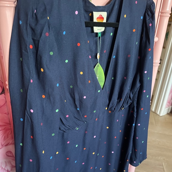 FARM Rio Lucy Dots V-Neck Dress NWT - Picture 4 of 10